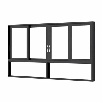 Alte Aluminium -Schiebefenster